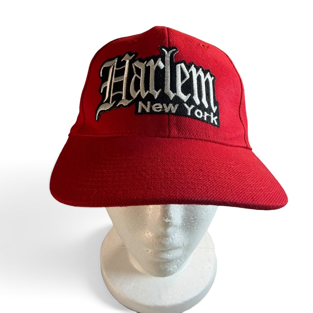 City Hunter Harlem New York Red Baseball Cap Hat Gothic Embroidery Adjustable